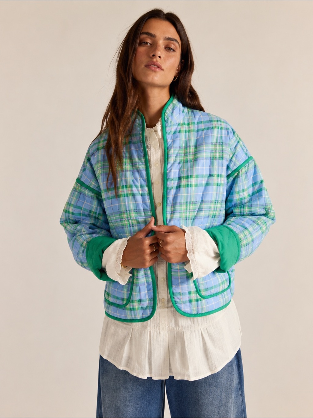 Free People Chloe Plaid Jacket